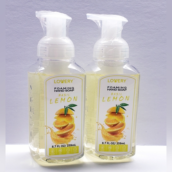BASIL LEMON Gentle Cleansing ALL Natural Moisturizing Foaming Hand Soap(2 pack) - Picture 1 of 8